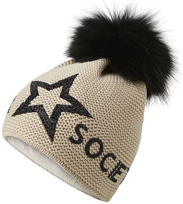 Превью  Шапка горнолыжная HIGH SOCIETY Star Cream/Black